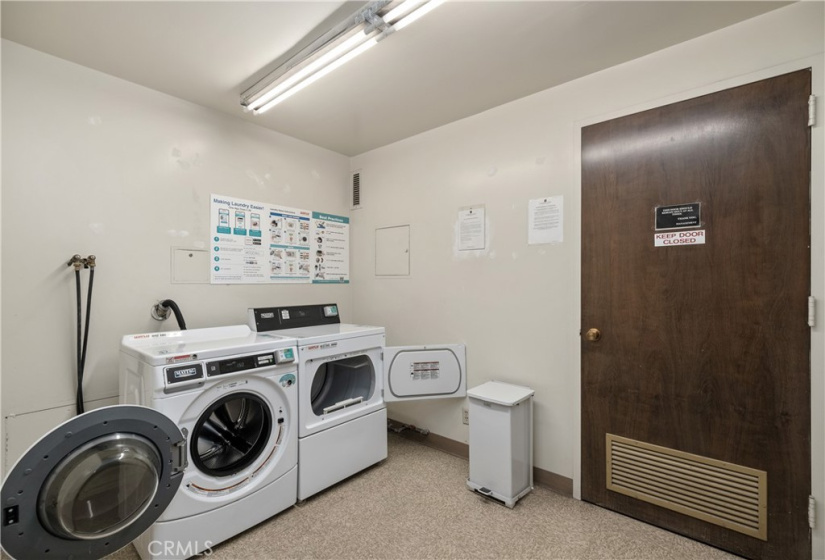 Community laundry room located on each floor.